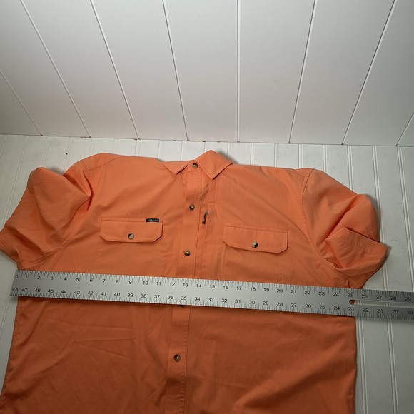 Poncho Vented Fishing Shirt Men's Size XXL Slim Fit Short Sleeve Button Up - Picture 4 of 6